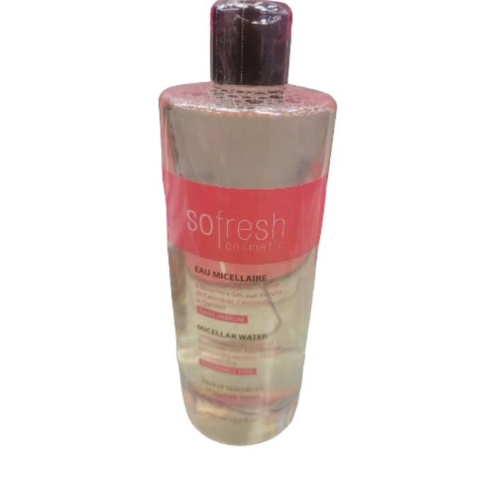 Eau Micellaire - SOFRESH - 400 ml - Peau Sensible - Hypoallergénique - Sans Parfum
