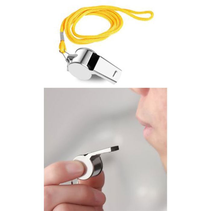 Sifflet d'arbitre en métal sifflet en acier inoxydable pour Sport Football Basketball formation fête école