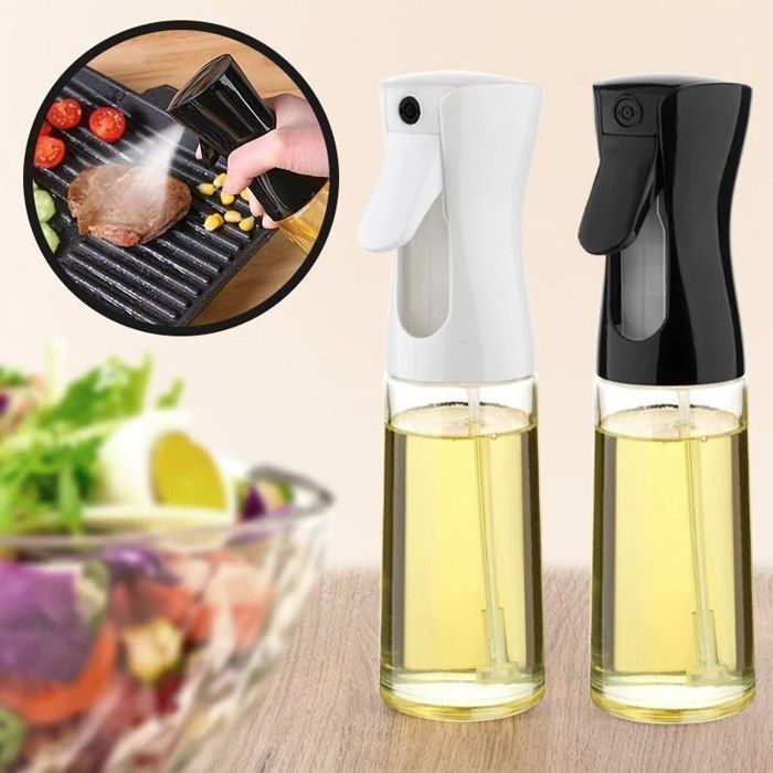 Bouteille spray pour huile ou vinaigre, vaporisateur de cuisine  Noir ou Blanc
