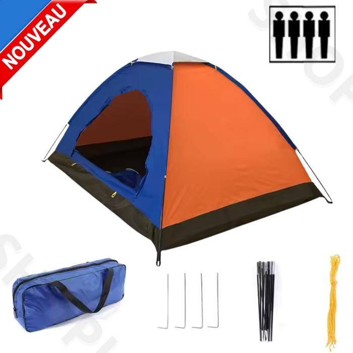 Tentes de camping 4 personnes multicouleurs 208x208x145 cm Couleur Aliatoire