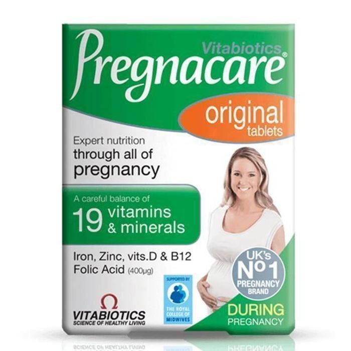 Complément alimentaire - Vitabiotics - Pregnacare Original - 30 Comprimés - Photo-protection Maximum - Femme