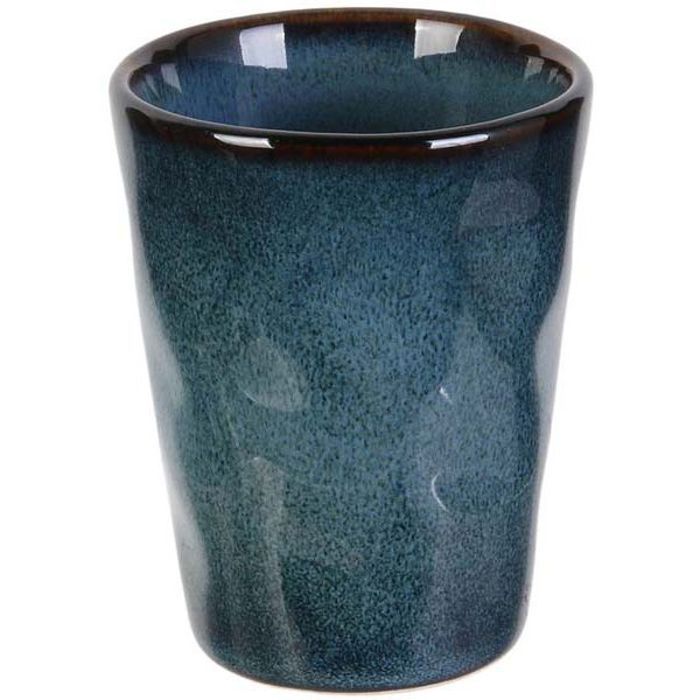 Gobelet expresso - Au grès du temps - Grès bleu - 8 cl - Ø 6 cm - H 7,4 cm
