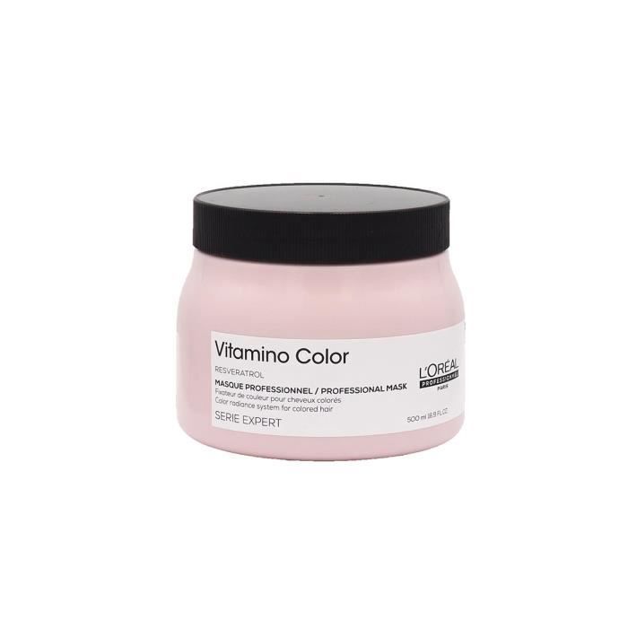 Masque capillaire - L'Oréal Professionnel - Vitamino Color - 500ml - Cheveux colorés - Résveratrol