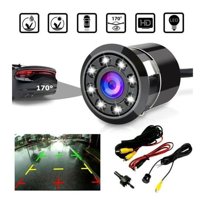 Caméra de recul universelle pour voiture avec éclairage nocturne led étanche