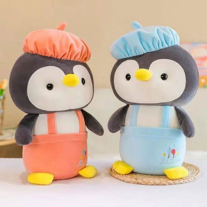 Peluche Pingouin  Élégant - Rose - 40  cm