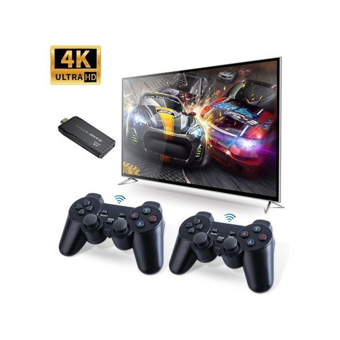 Console de Jeu Vidéo Data Frog 4K HD avec Double Manette Sans Fil - Noir