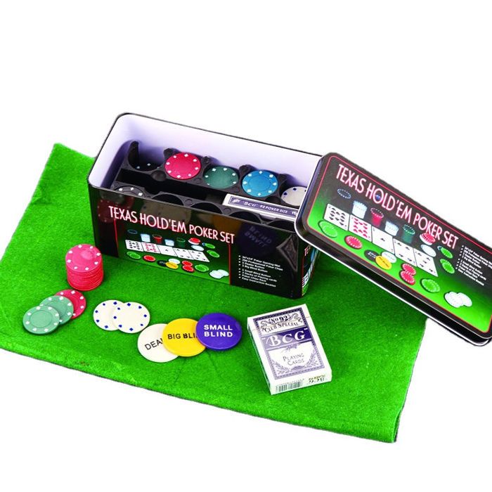 Coffret Poker Professionnel - Pro Poker - Texas Hold’Em - 200 Jetons - Tapis de Jeu - Accessoires Complets