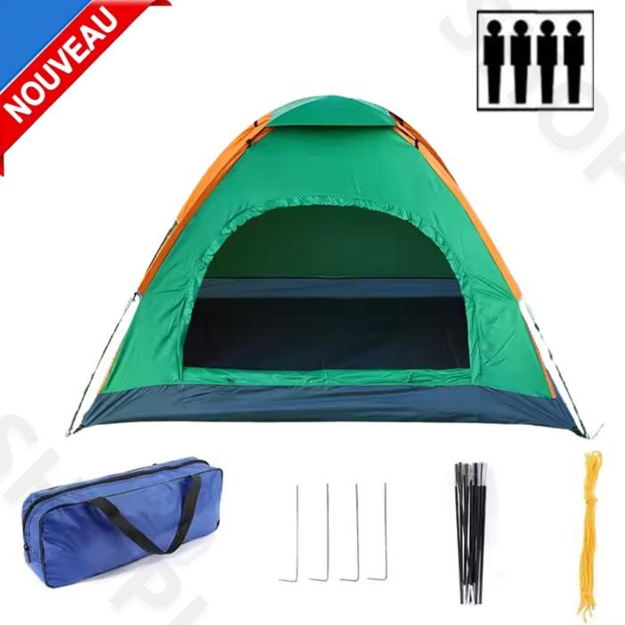 Tente de Voyage Portable - 4 Personnes - Idéale pour Plage et Camping, 208x208x145 cm Couleur Aliatoire