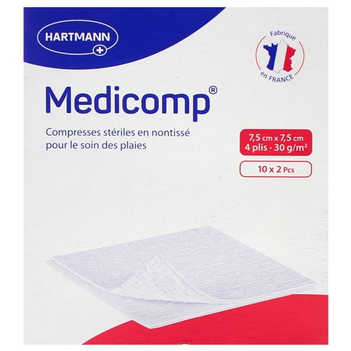 Medicomp Hartmann Compresses 10 sachets x2 7.5cmx7.5cm