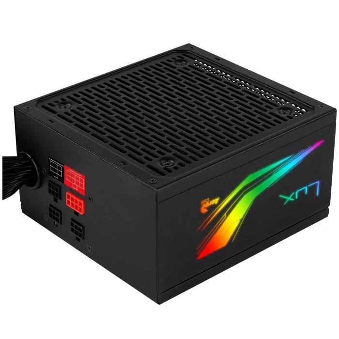 Unité d'alimentation - AEROCOOL - LUX RGB 550M - 550 W - 80 PLUS Bronze - 20+4 PIN ATX