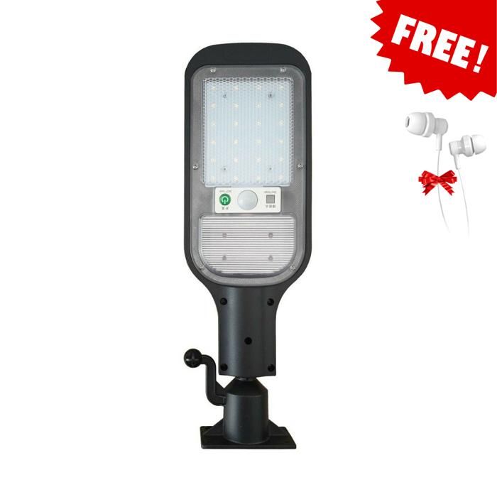 Lampe de Rue LED Solaire avec Capteur - 120W JX-518, Avec écouteurs Gratuit