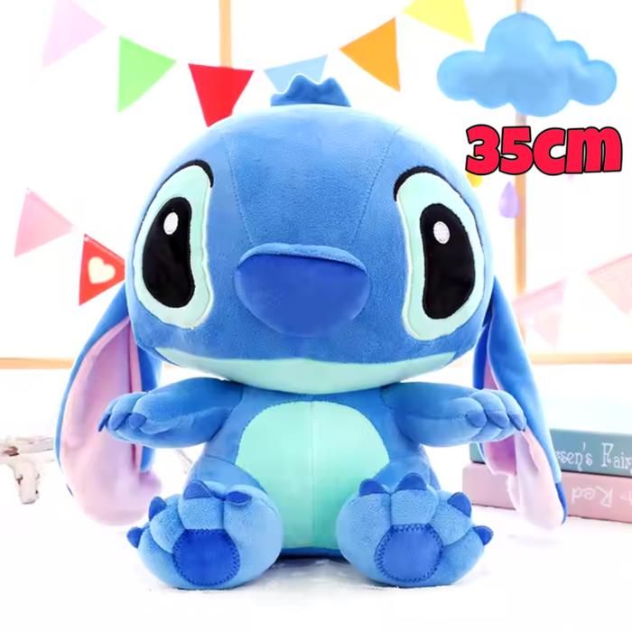 Peluche - Disney - Stitch - 35 CM - Bleu - Doux au toucher