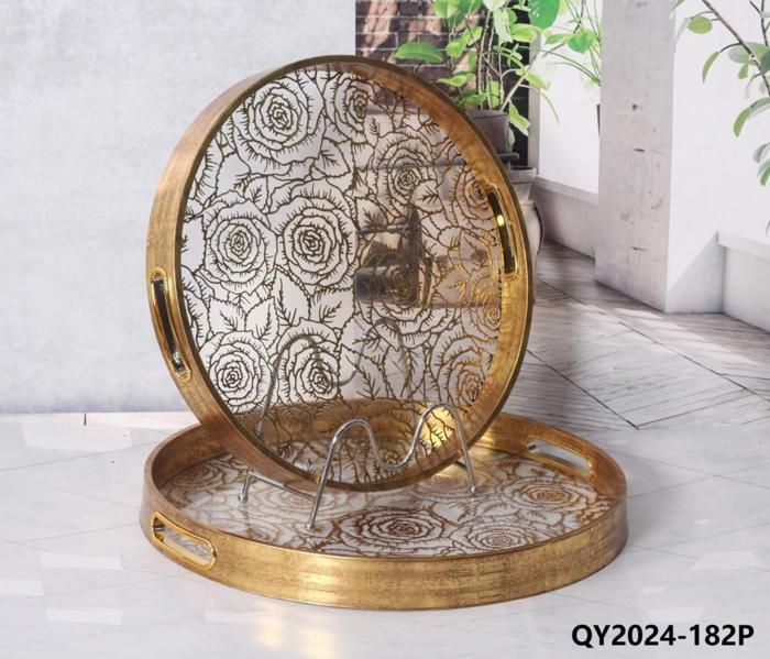 2 plateaux bois et pexiglace resistants ronds