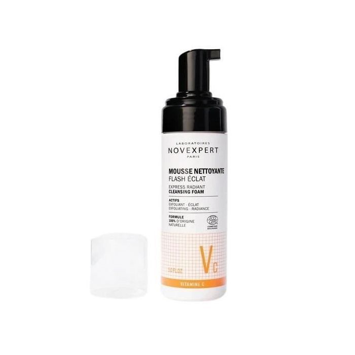 Mousse nettoyante - Novexpert - Flash Éclat - 150 ml - Sans parabène - Pour tous types de peau
