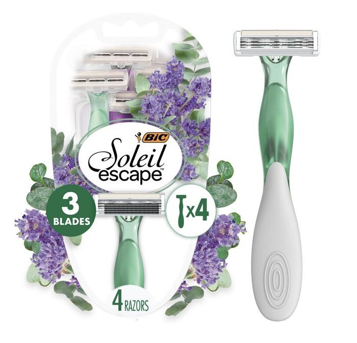 RASOIR FEMME SOLEIL BIC 3LAMES X4 LAVANDE & EUC