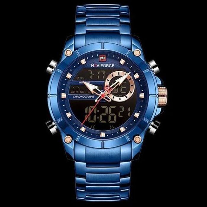 Naviforce Montre originale classique de luxe et sport métallique pour homme-42