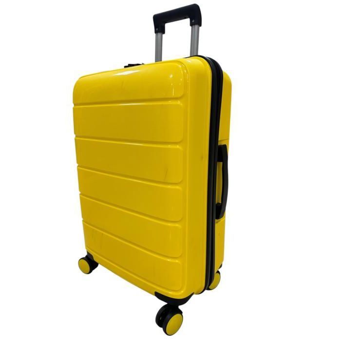 Valise PP - SYDNEY - T24 - Jaune - Taille M 65 cm - 4 roulettes pivotantes