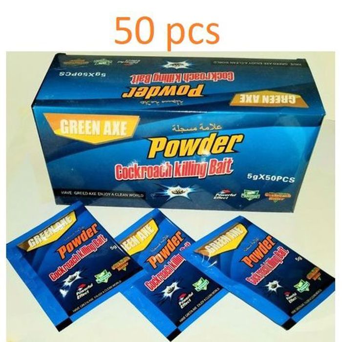 50 pcs de Poudre appât anti cafard Pack 50 Sachets piege anti-cafards