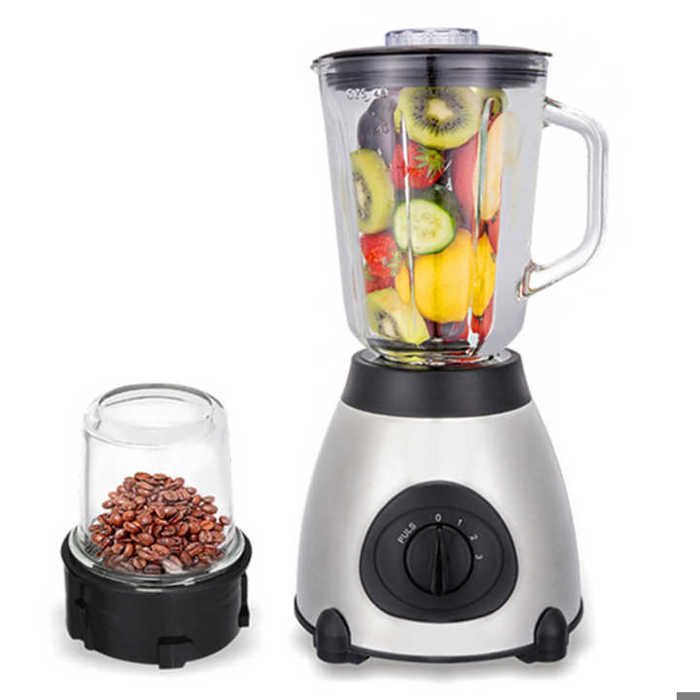 ENZO - Blender Bol en verre ITA-30008 - 1.5L - 300W - Acier Inoxydable