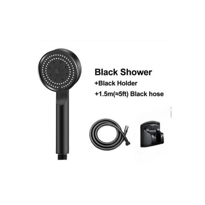 Pomme de douche avec flexible pour salle de bain;douchette noir