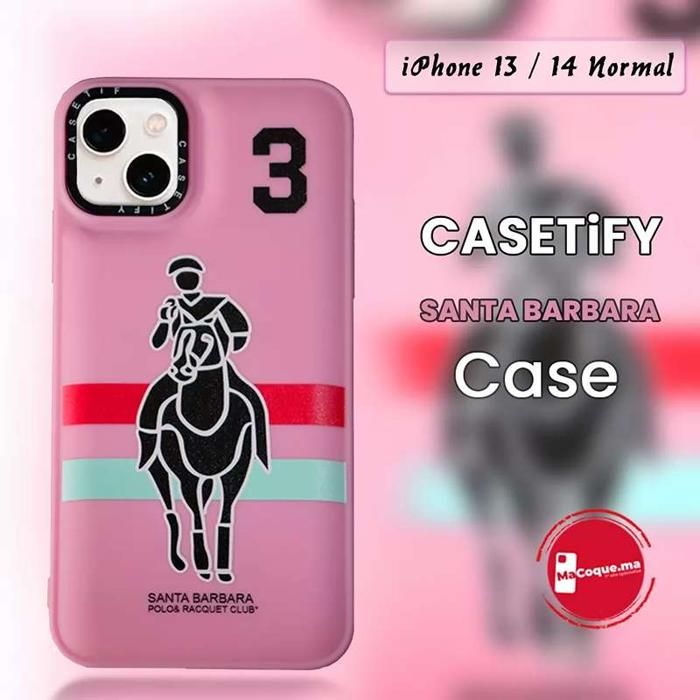 Coque iPhone 13 / 14 Normal Casetify SANTA BARBARA Rose