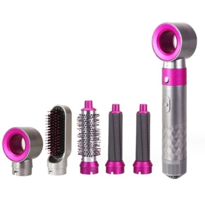 5 en 1 Sèche-cheveux électrique air Boucleur Coiffure DIY Peigne à Air chaud rotative