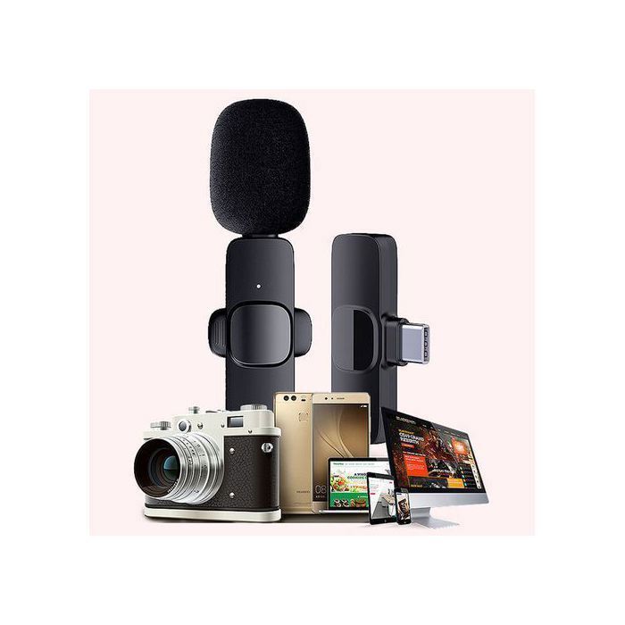 Microphones sans fil Lavalier PLUG-PLAY, Micro Cravate type-c Vlog Youtube