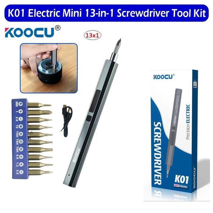 Koocu Jeu de tournevis electriques de précision Performant haute qualite K01 13 en 1 (forme de stylo, facile à saisir