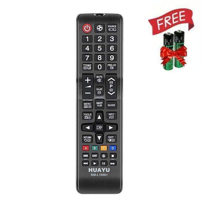 Telecommande Universelle HUAYU RM-L1088+ pour TV Samsung LCD / LED / 3D / 4K + 2 Piles Incluses Gratuit