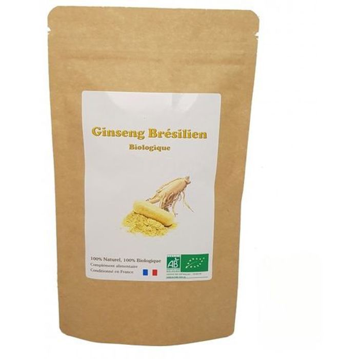 Poudre de racine de Ginseng Brésilien biologique 100 gr