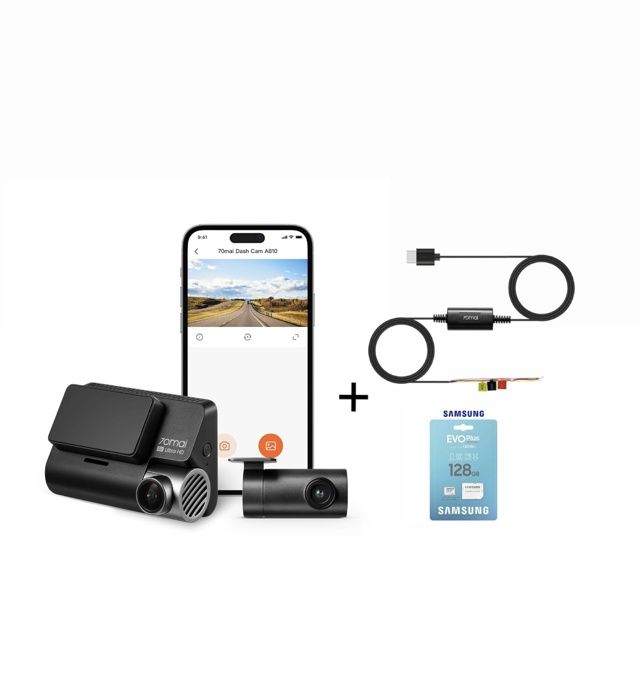 Kit de caméra de surveillance - 70mai - A810-2 - True 4K - Vision nocturne - GPS intégré
