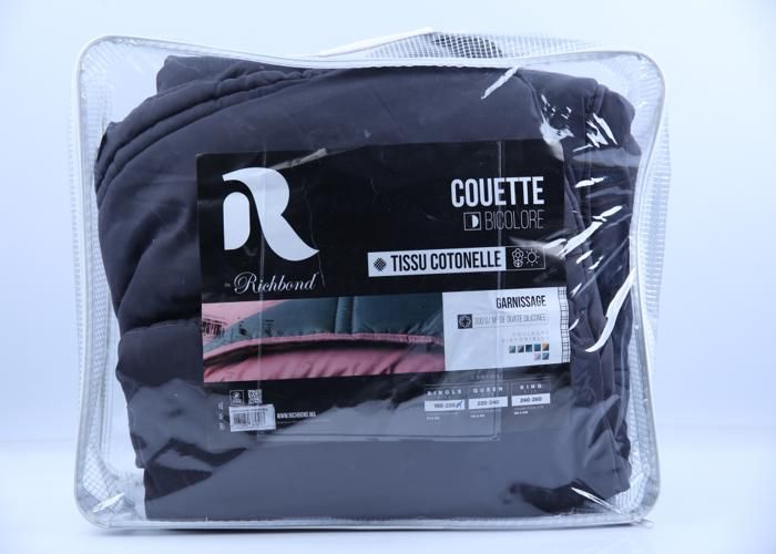 Couette - Bicolor - 160x220 cm - Vert Eau/Gris - 300g