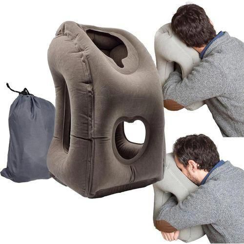 Oreiller De Voyage Gonflable Ergonomique Repose Tête Et Menton