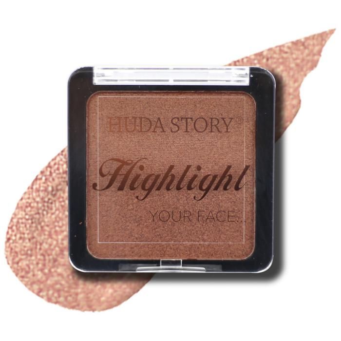Palette d'highlighter - HUDA STORY - Color #04 - Poudre soyeuse - Longue tenue - Facile à appliquer