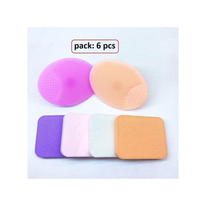 Offfre ensemble des éponges de maquillage et de brosses nettoyantes pour visage
