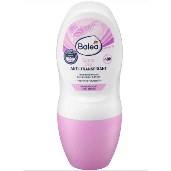 Déodorant antisudorifique roll-on - Balea - Original Dry - 50 ml - Femme - Sans alcool