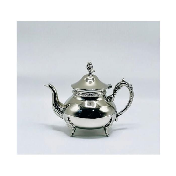 Théière - AYA HOME - Feda Beldi - Argenté - 1L - Artisanale en acier inoxydable