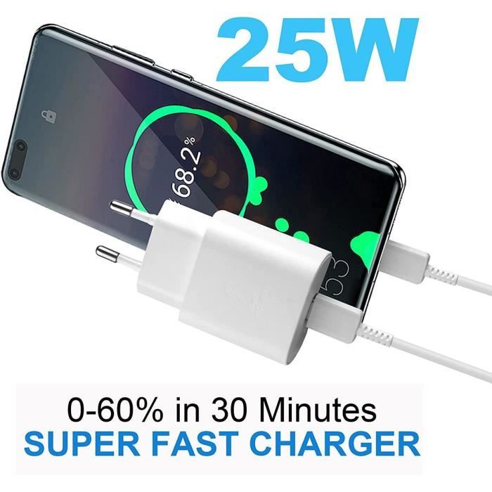 Chargeur Rapide Samsung 25W USB-C - Blanc