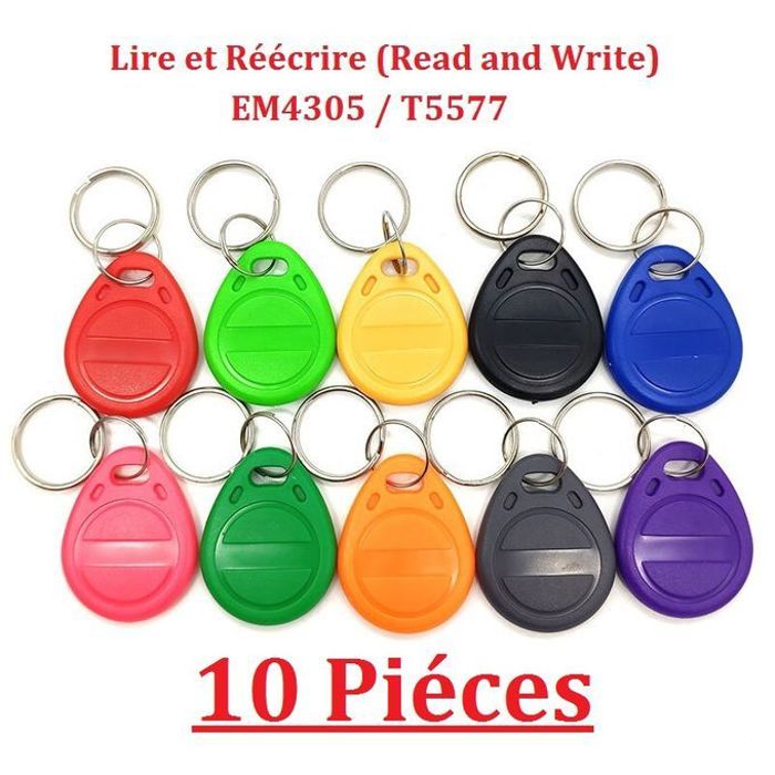 Rfid 10 Pièce Jeton Porte clés RFID 125KHz EM4305 Lire et Réécrire