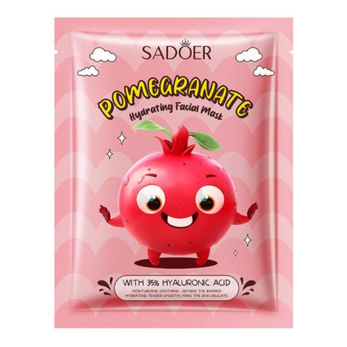 Masque Facial - SADOER - Pomegranate - Acide Hyaluronique - Hydratant - 25g