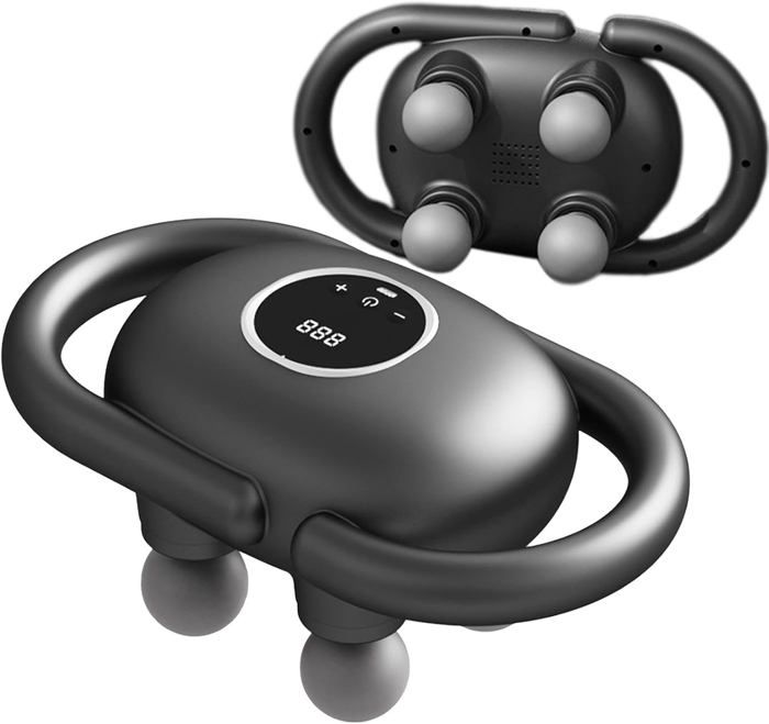 Masseur portable - Masseur électrique portatif à 4 têtes pour tissus profonds,Masseur sportif à 6 nœuds de massage