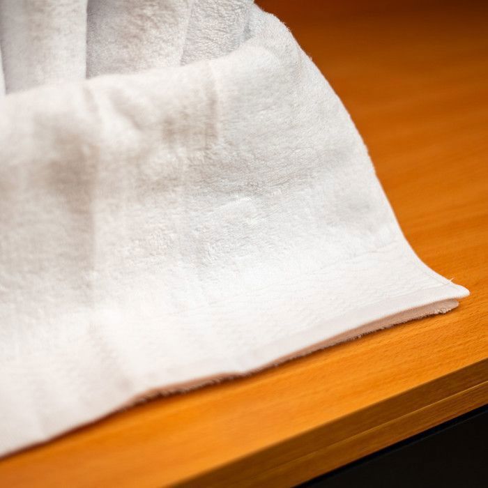 Serviette de bain - Caramela - Blanc - 40x70 cm - Coton ultra-absorbant - Toucher velouté