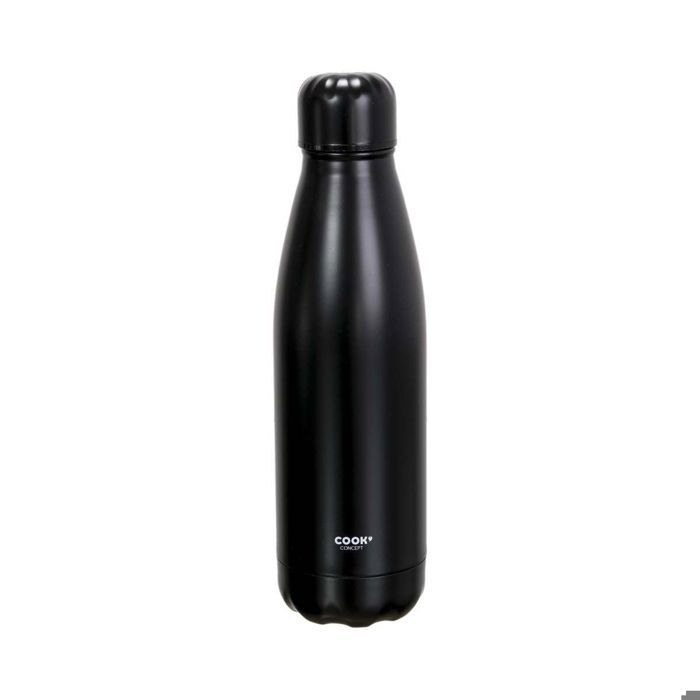 Bouteille de transport en acier inoxydable double paroi 50 cl Noir