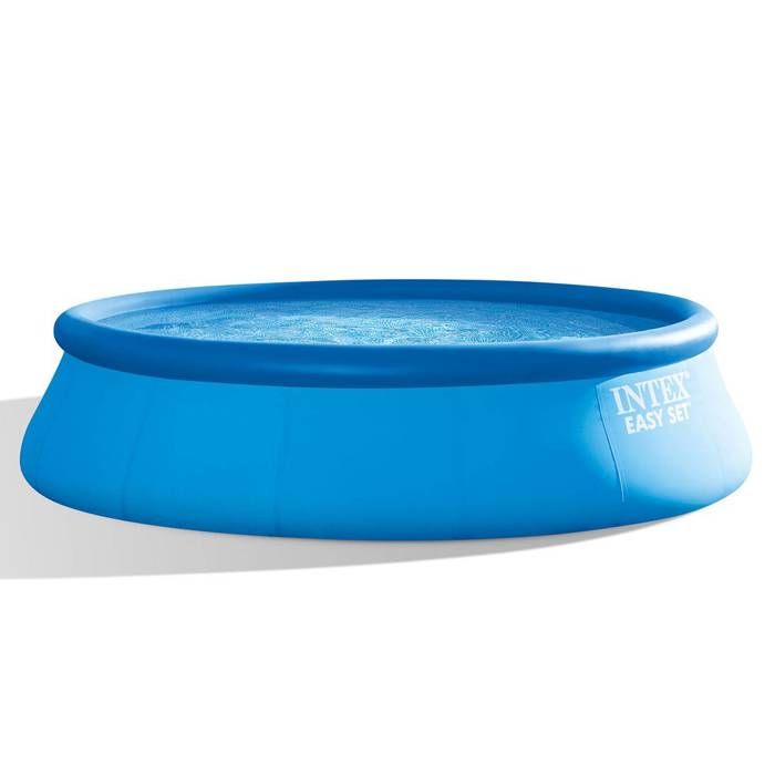 Kit Piscine hors sol autoportante INTEX - Easy Set™ - 457 x 122 cm - Ronde (Pompe, bâche, tapis de sol, échelle) - 26168NP