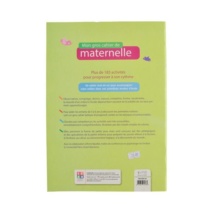 CAHIER DE MATERNELLE SÉRIE 4 3 - 6 ANS