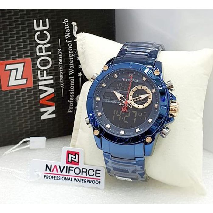 Montre Chronographe - Naviforce - Modèle 48 - Acier Inoxydable - Résistante à l'Eau 30m - LED
