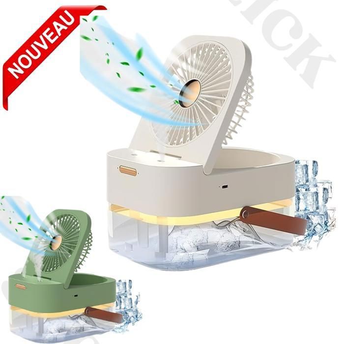 Climatiseur portable, Mini refroidisseur d'air évaporatif personnel avec 3 vitesses, Couleur Aleatoire