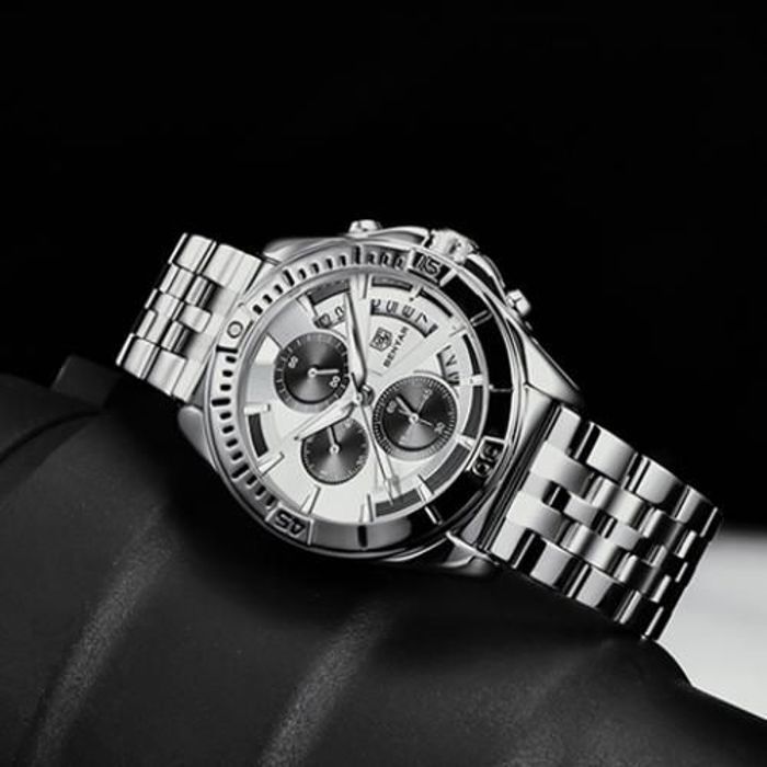 Montre Chronographe - Benyar - Multi-Fonction - Acier - Étanche - Design Élégant