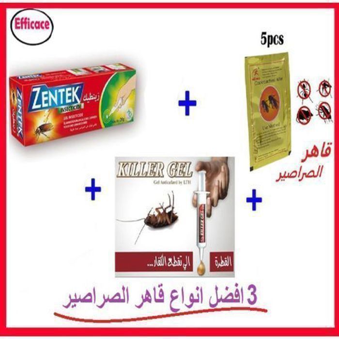 Zentek - Pack des meilleurs insecticides assortis qui élimine radicalement les cafards