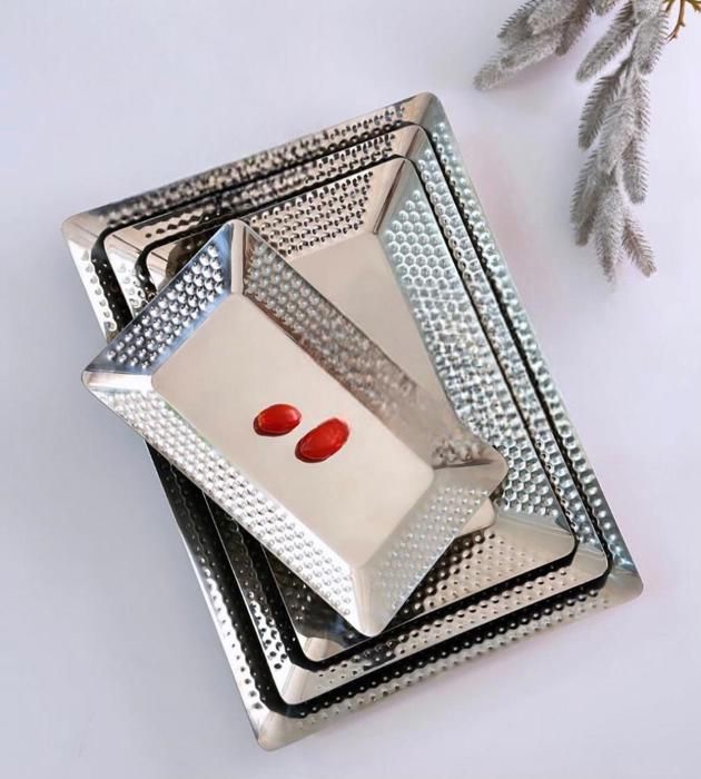 Plateau rectangulaire en inox 30CM/20CM